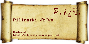 Pilinszki Éva névjegykártya